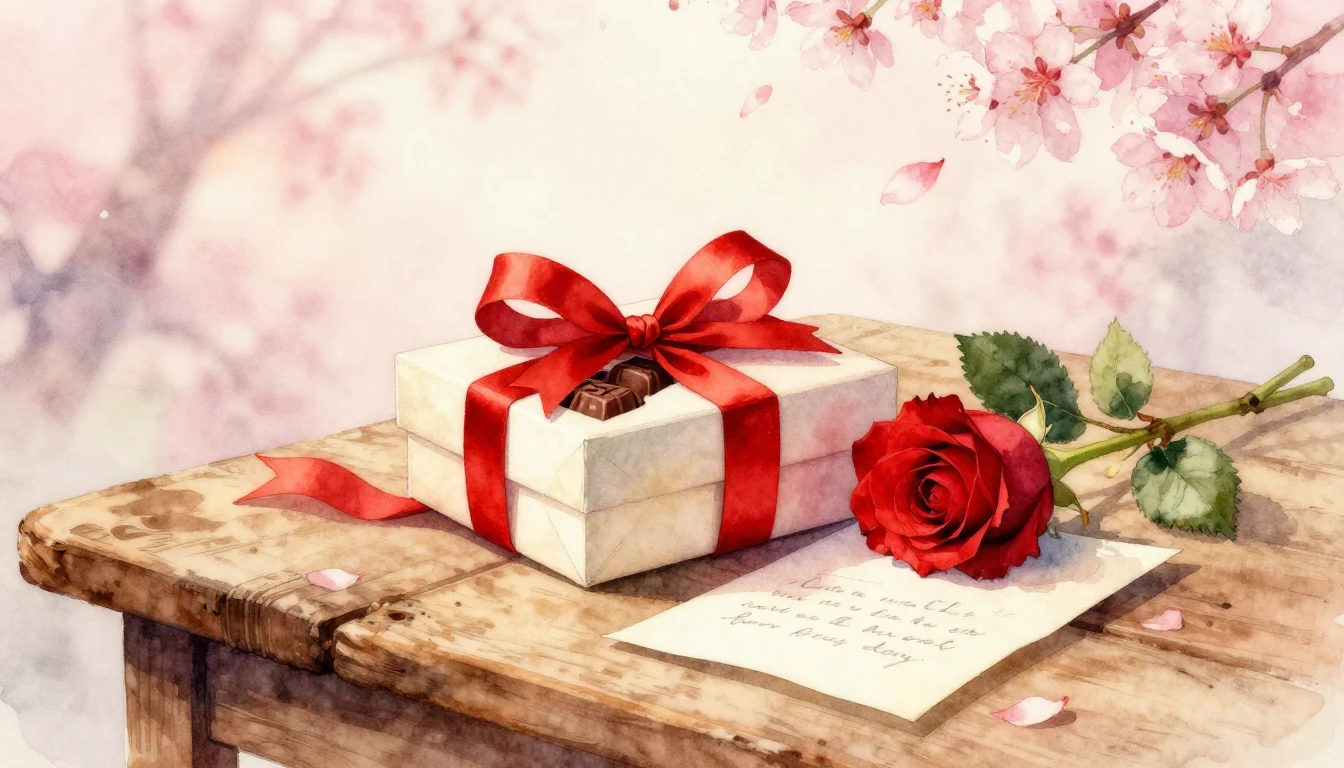 A soft and romantic watercolor painting composition symboliz...