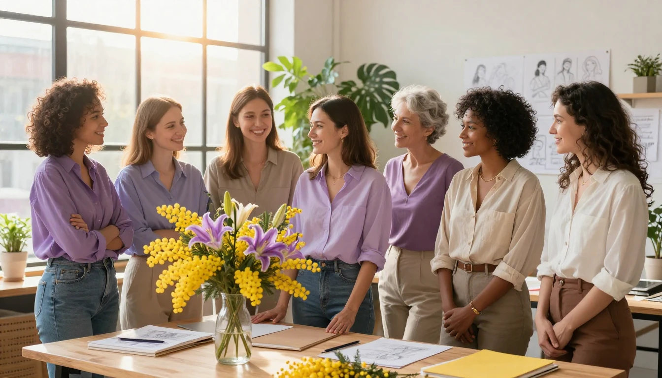 A vibrant and empowering scene celebrating International Wom...