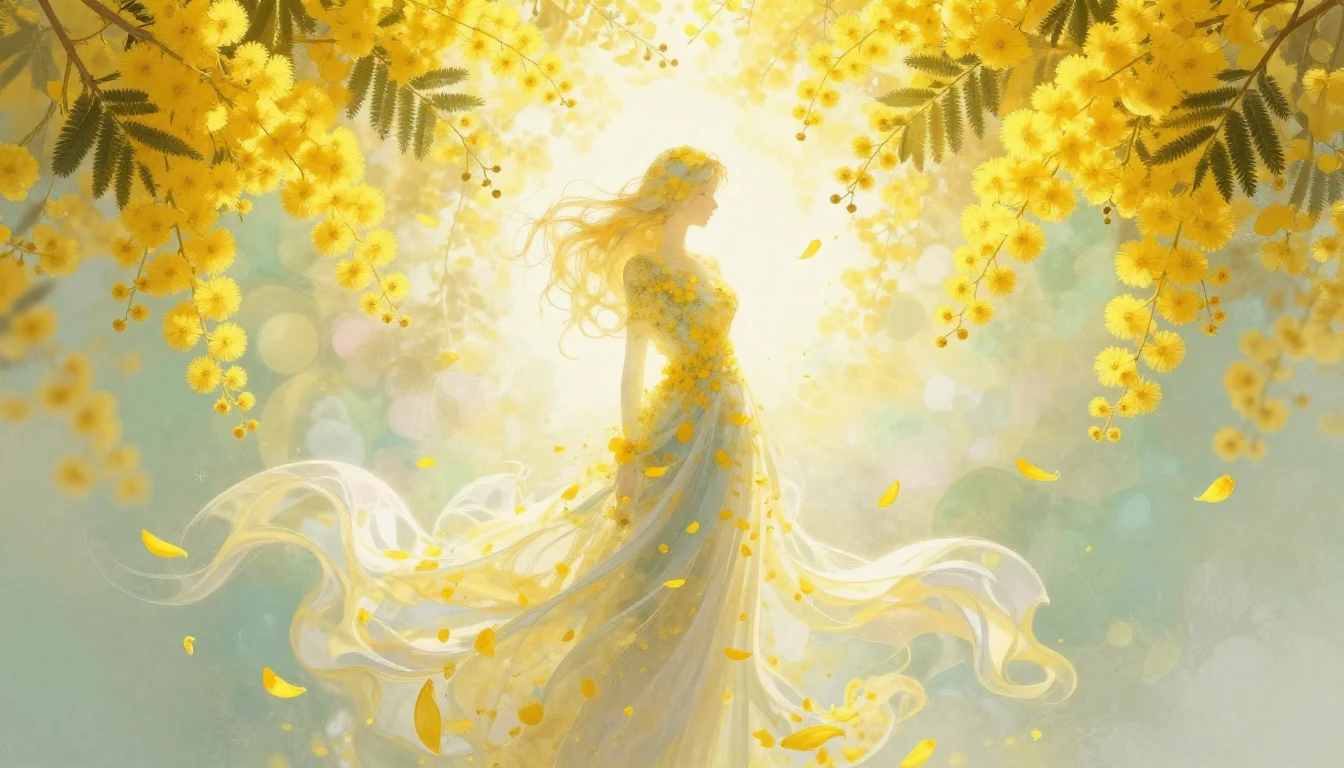 An artistic and ethereal composition featuring a magnificent...