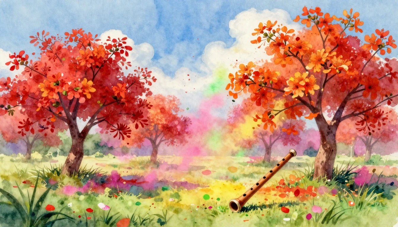 A vibrant and soft watercolor painting depicting the essence...