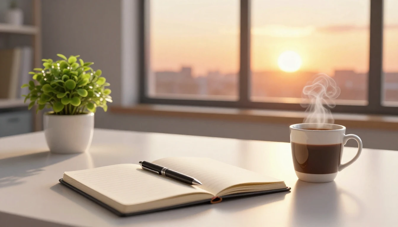 A vibrant digital art composition symbolizing a new career b...