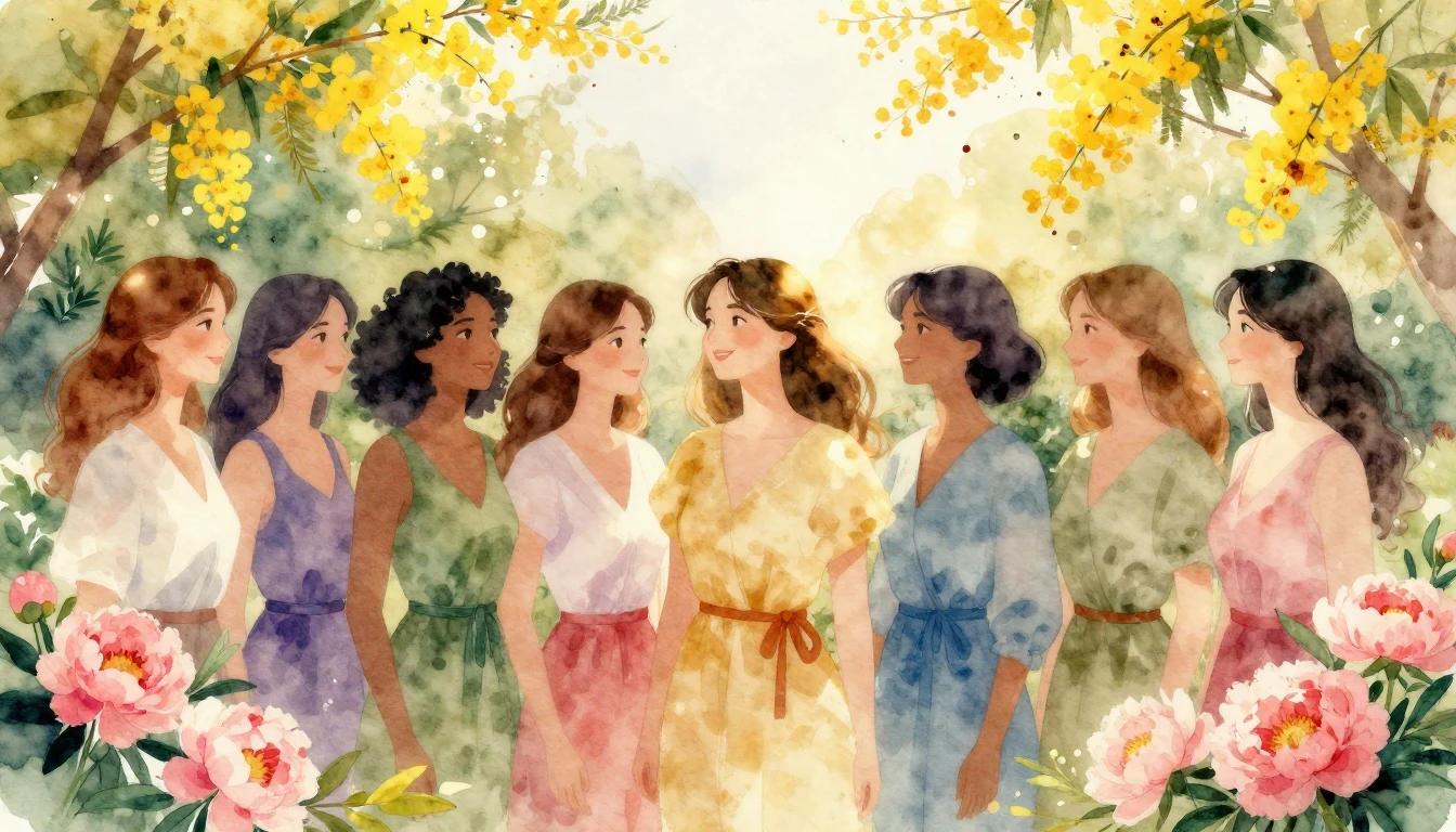 A beautiful and vibrant watercolor illustration celebrating ...