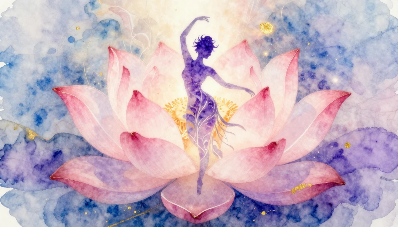 A breathtaking watercolor illustration symbolizing feminine ...