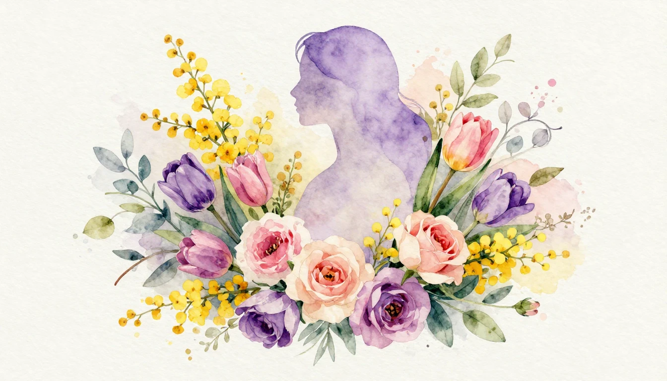 A soft and elegant watercolor painting symbolizing Internati...