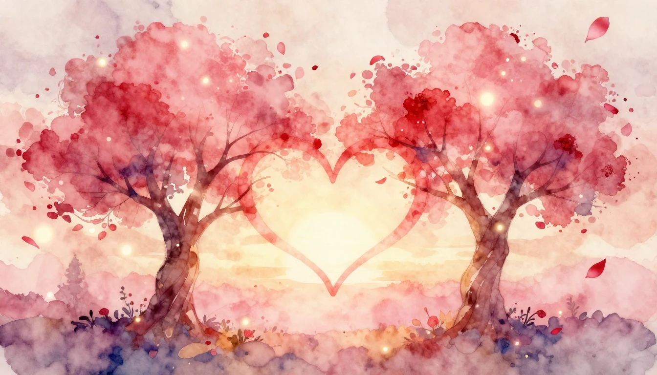 A soft and dreamy watercolor illustration symbolizing eterna...