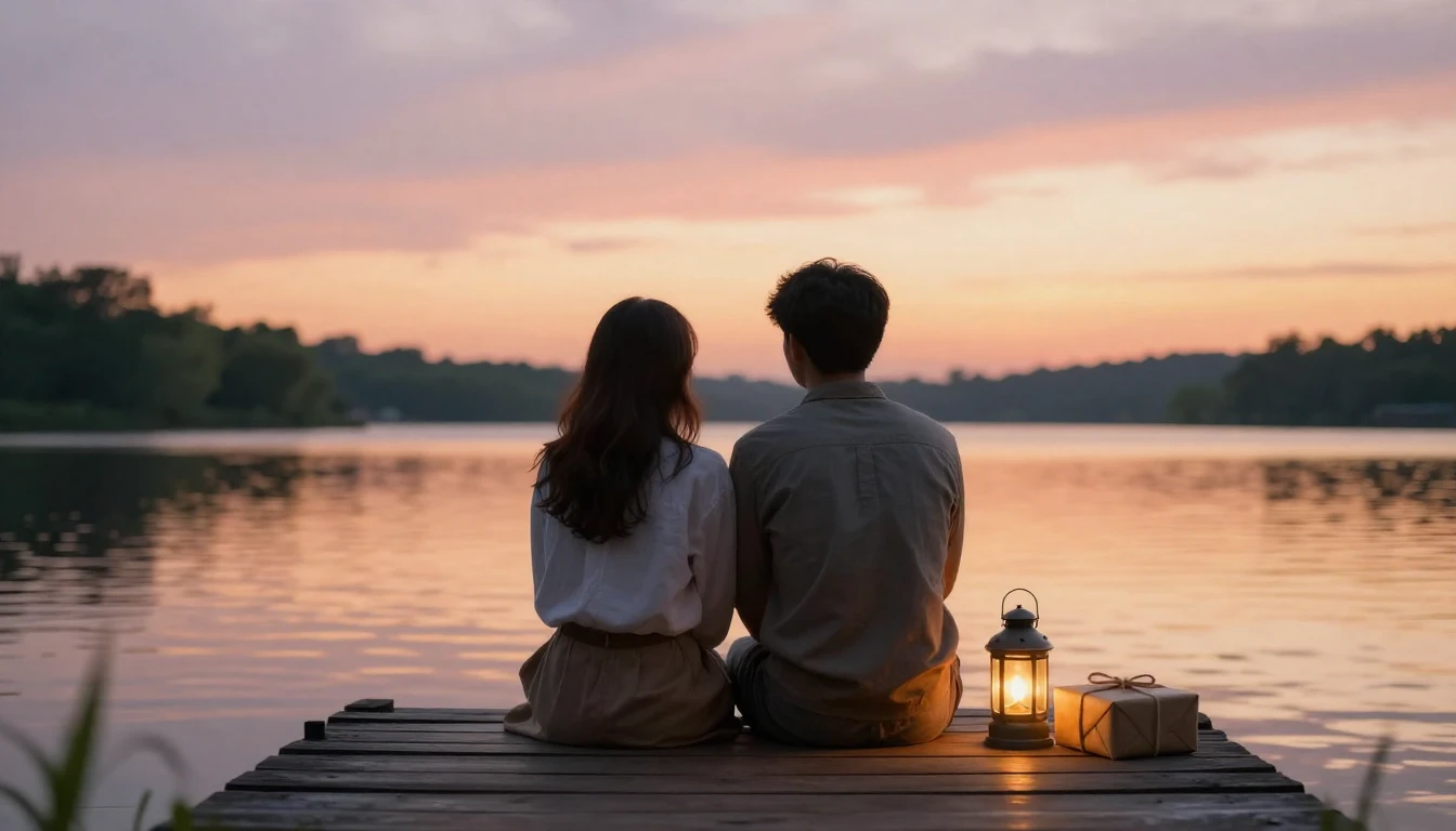 A heartwarming and cozy scene capturing the essence of a las...