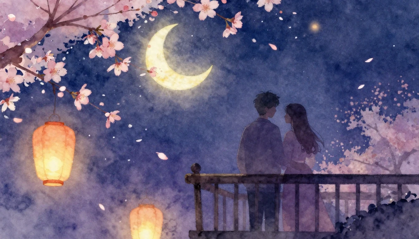 A romantic and dreamy watercolor painting of a cozy scene. T...