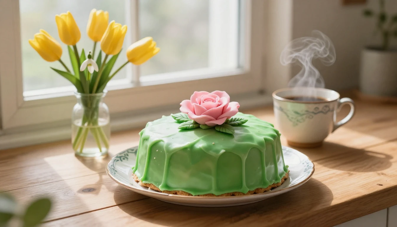 A festive and cozy scene featuring a large, traditional Swed...