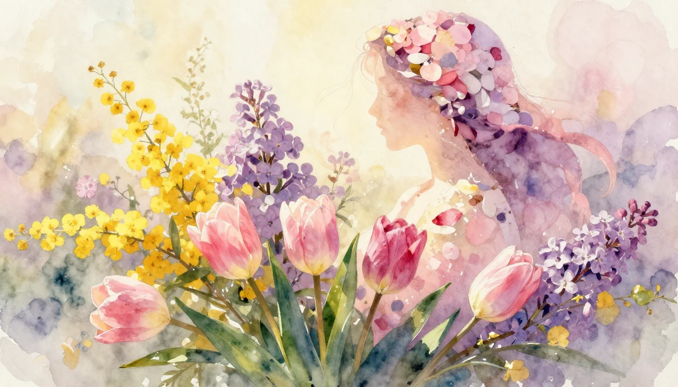 A soft and ethereal watercolor painting symbolizing Internat...