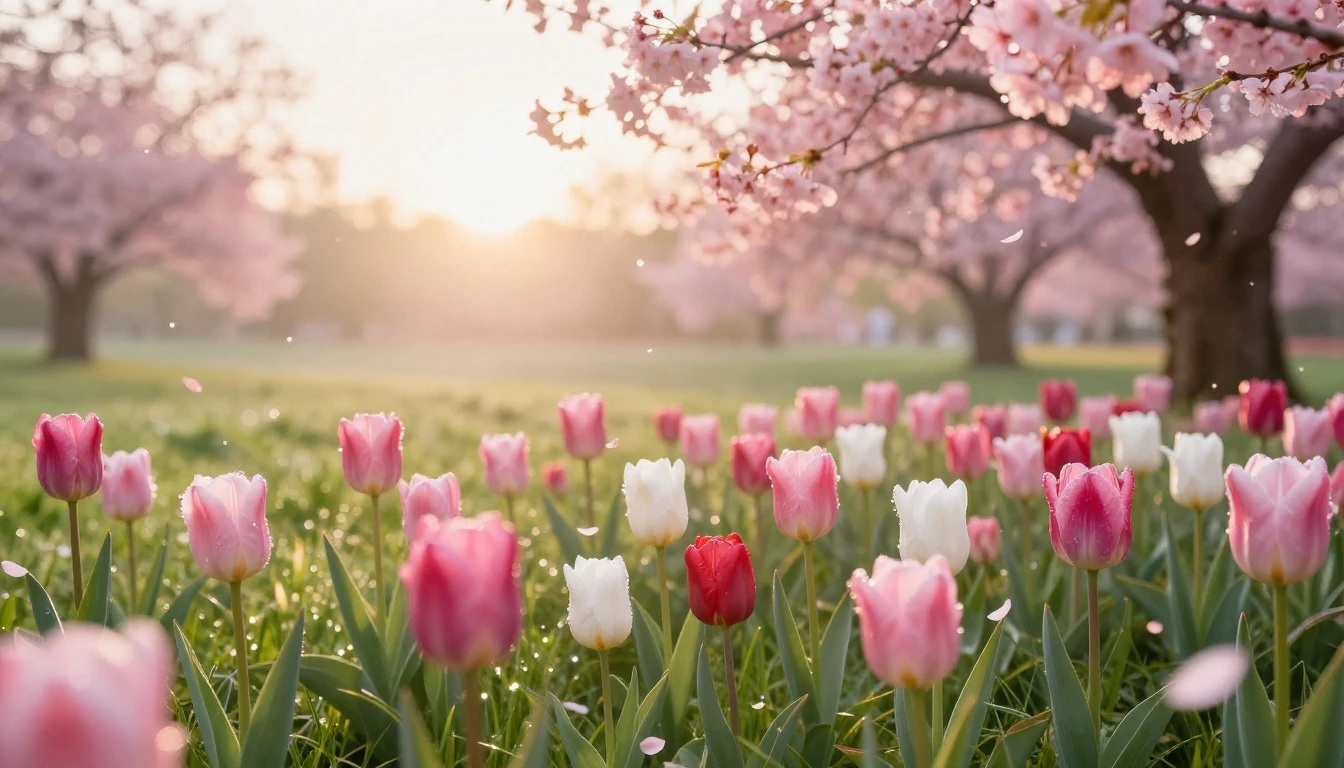 A beautiful spring landscape celebrating feminine energy and...