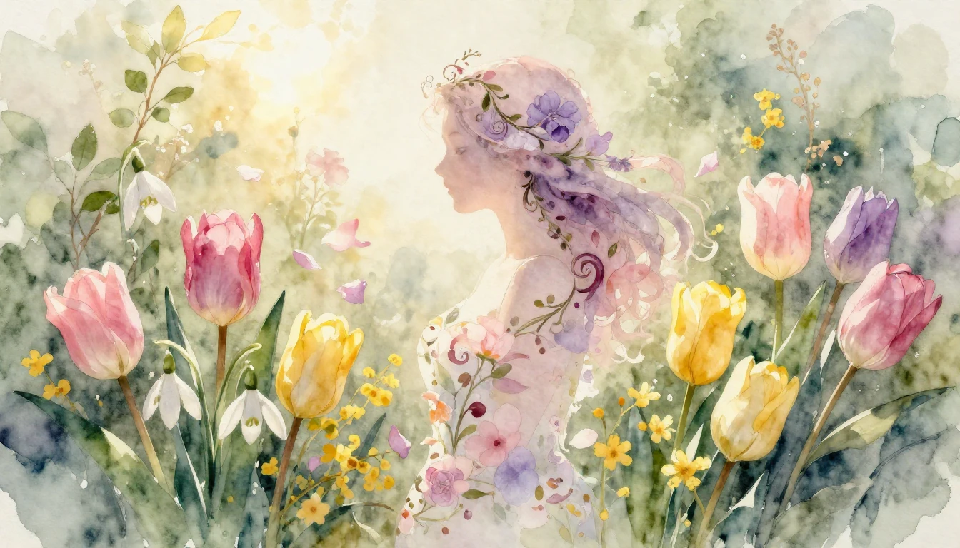 A soft and ethereal watercolor painting symbolizing Internat...