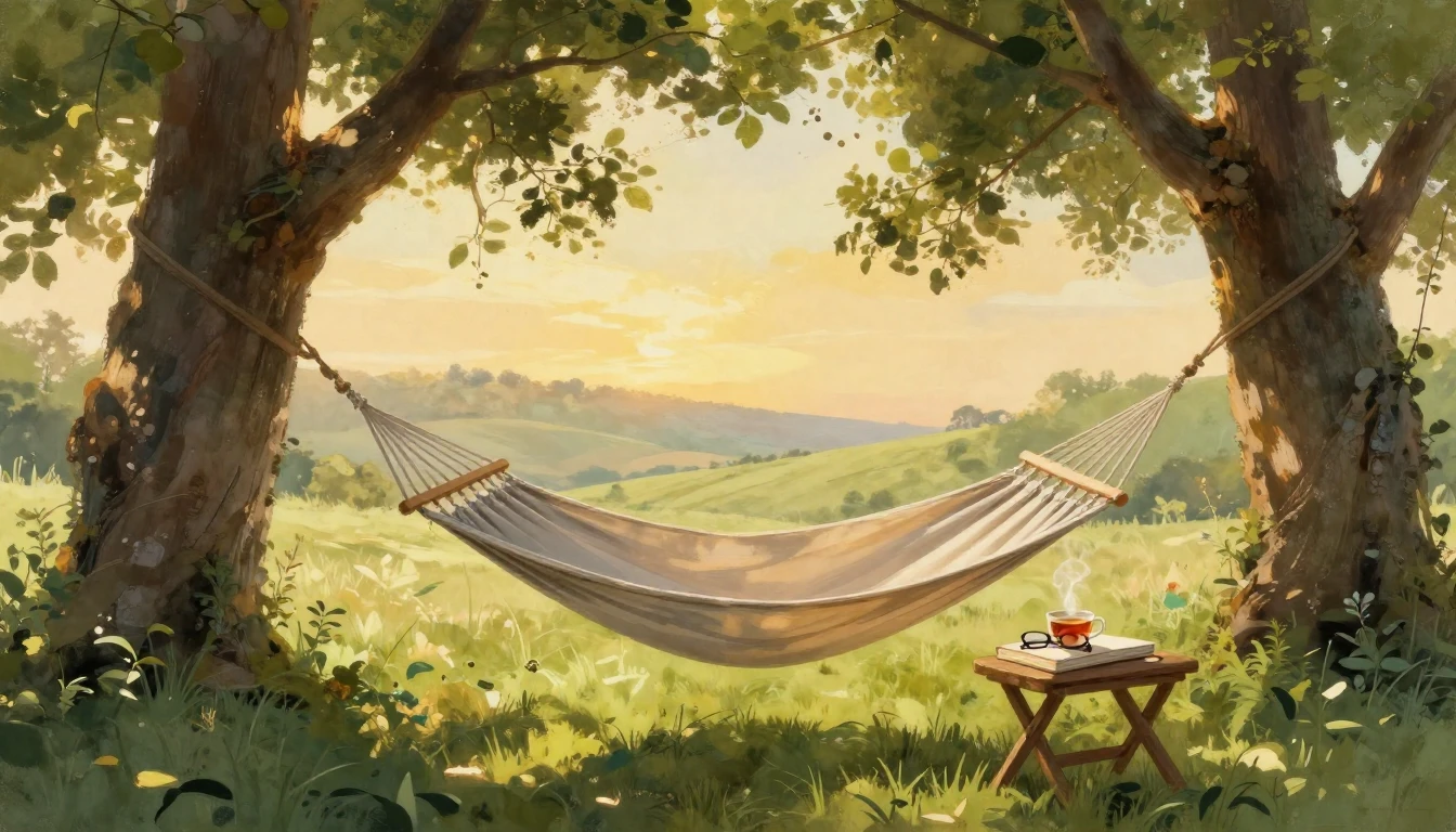 A peaceful and serene landscape symbolizing retirement and f...