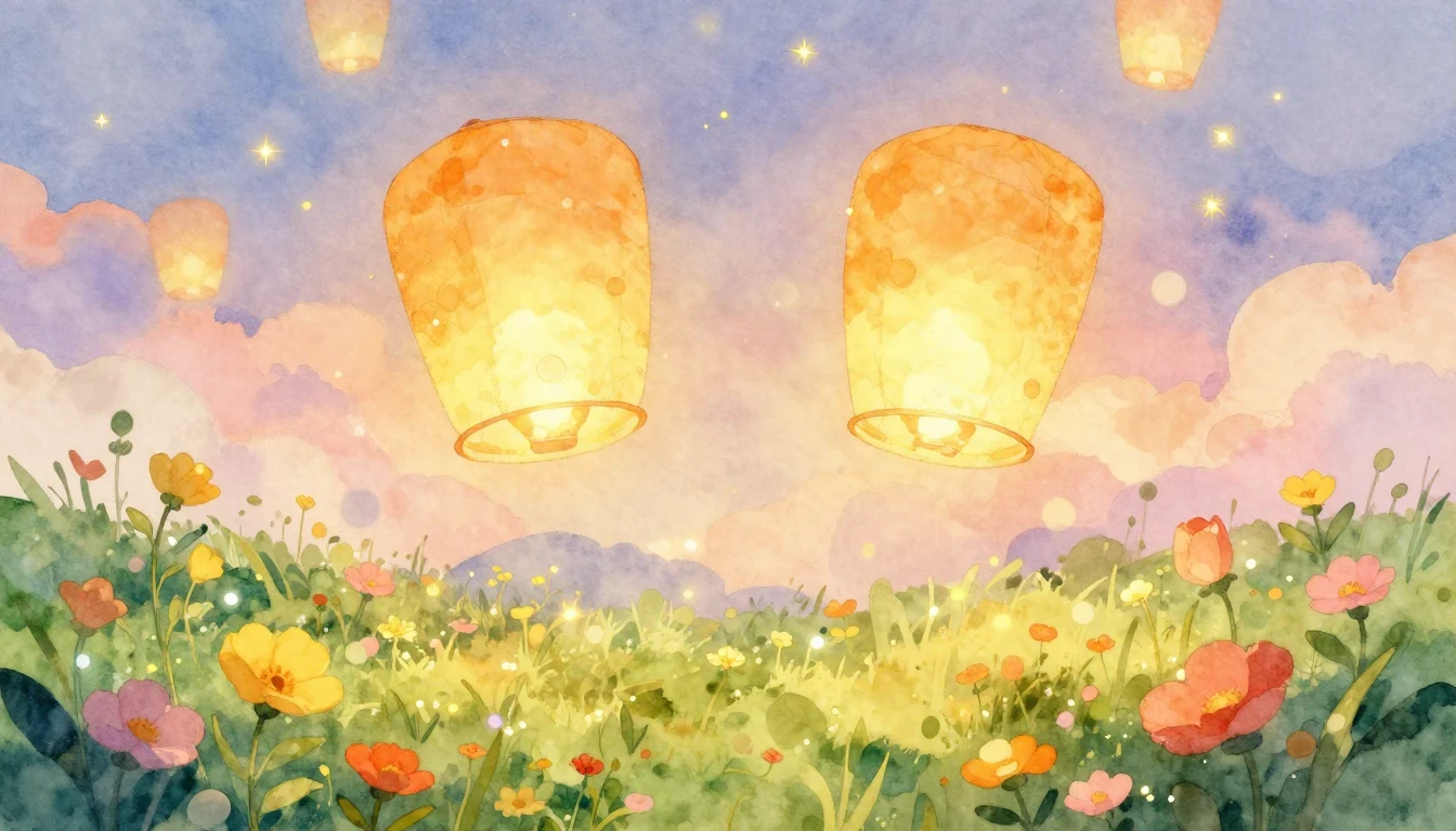 A warm and vibrant watercolor scene symbolizing eternal frie...