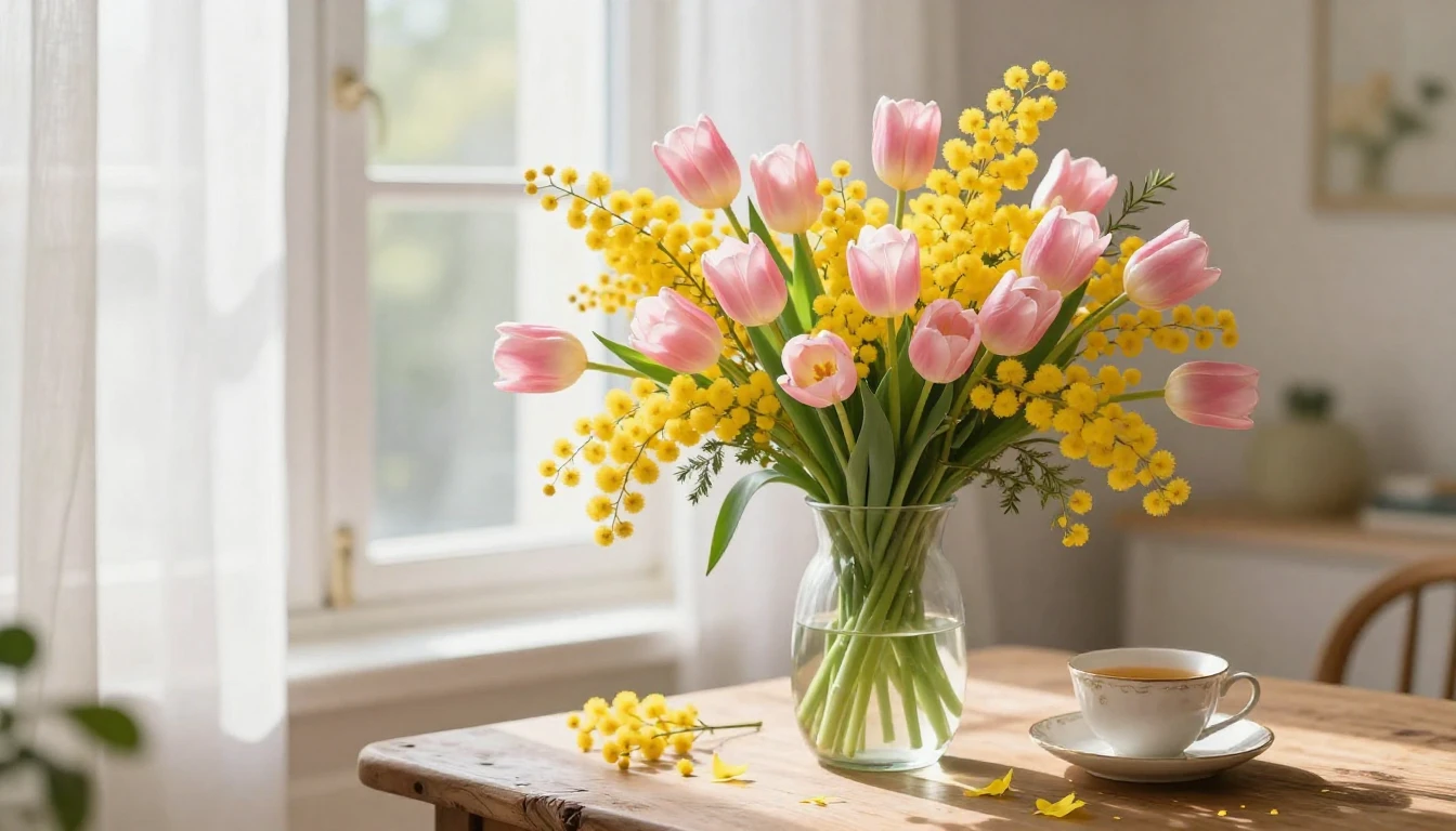A vibrant and elegant spring composition celebrating the ess...