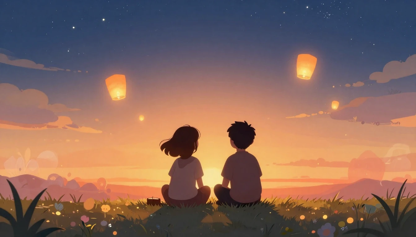 A warm and cheerful illustration depicting the bond of frien...