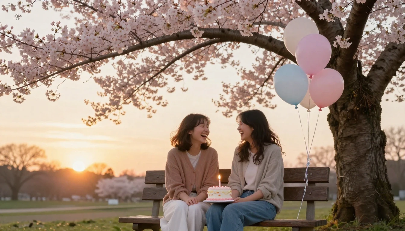 A heartwarming and cozy scene of two close friends sitting o...