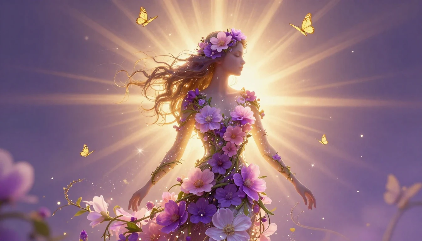 A beautiful abstract representation of female energy and str...