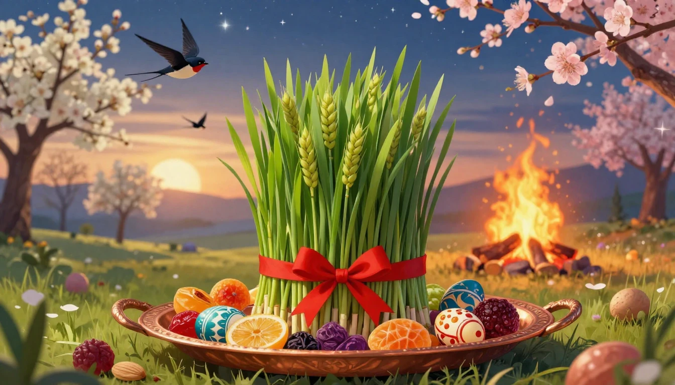 A vibrant and magical illustration celebrating the arrival o...