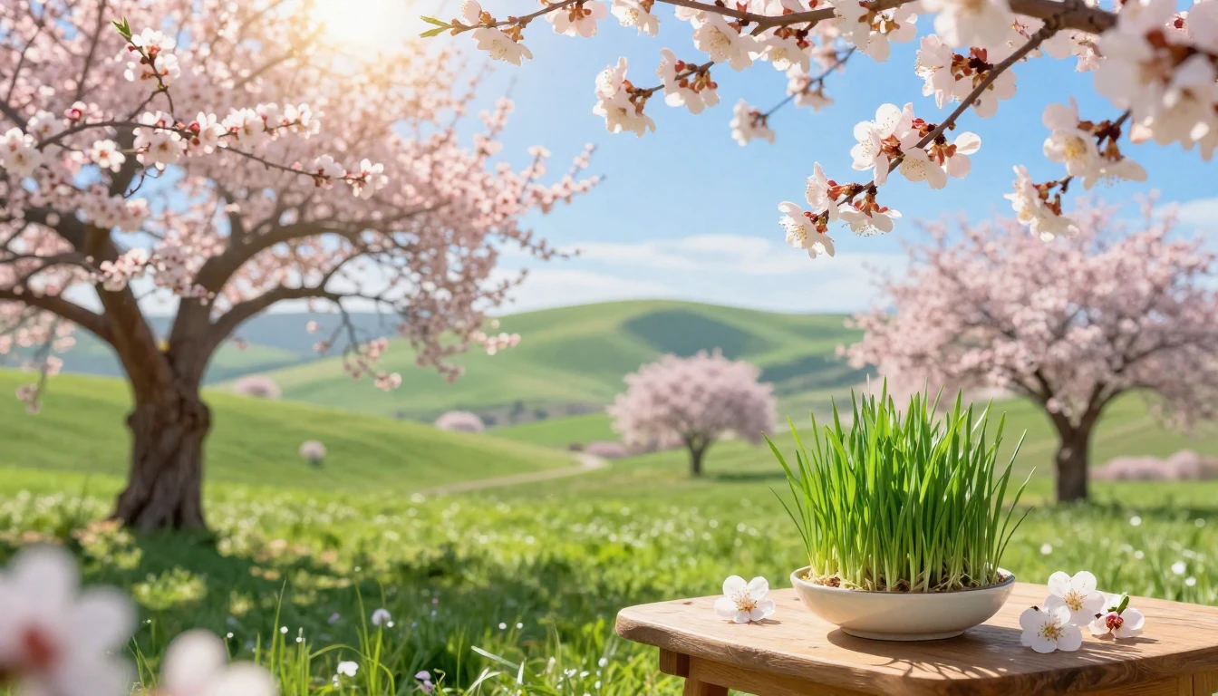 A breathtaking and vibrant spring landscape celebrating the ...