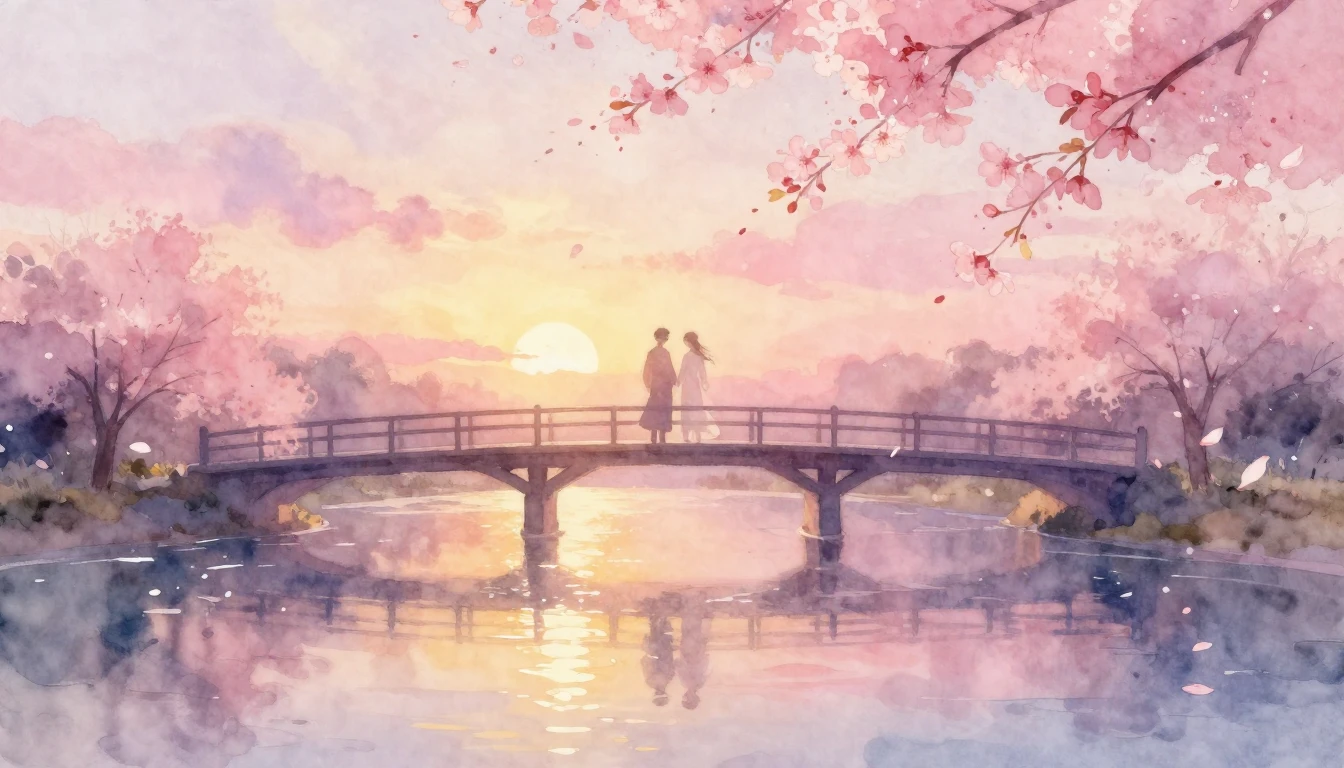 A delicate watercolor painting capturing the essence of roma...