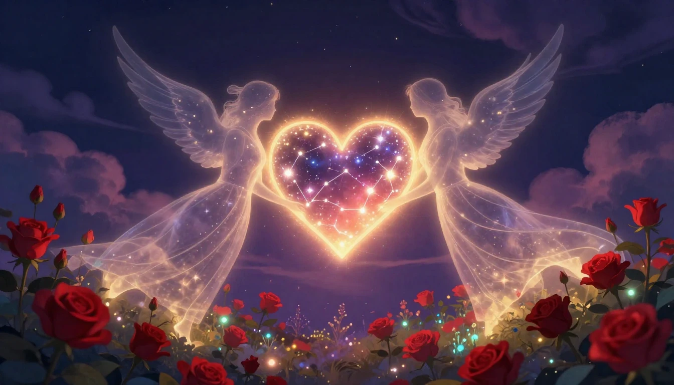 A romantic and dreamy conceptual illustration representing e...