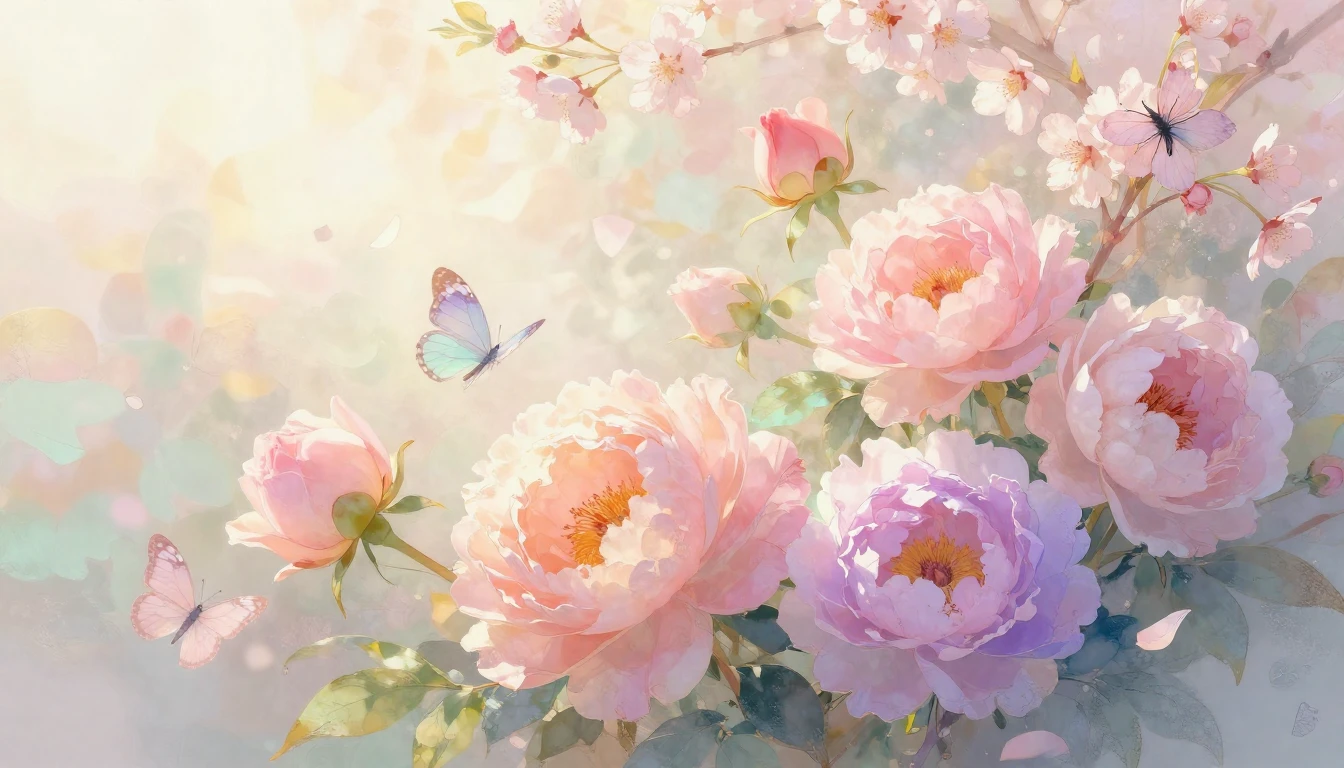 A beautiful and ethereal composition of blooming spring flow...