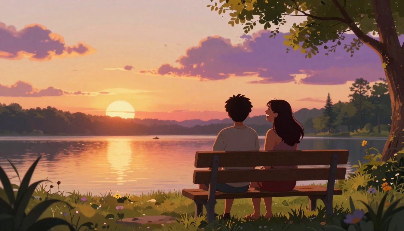 A heartwarming digital art illustration of two best friends ...