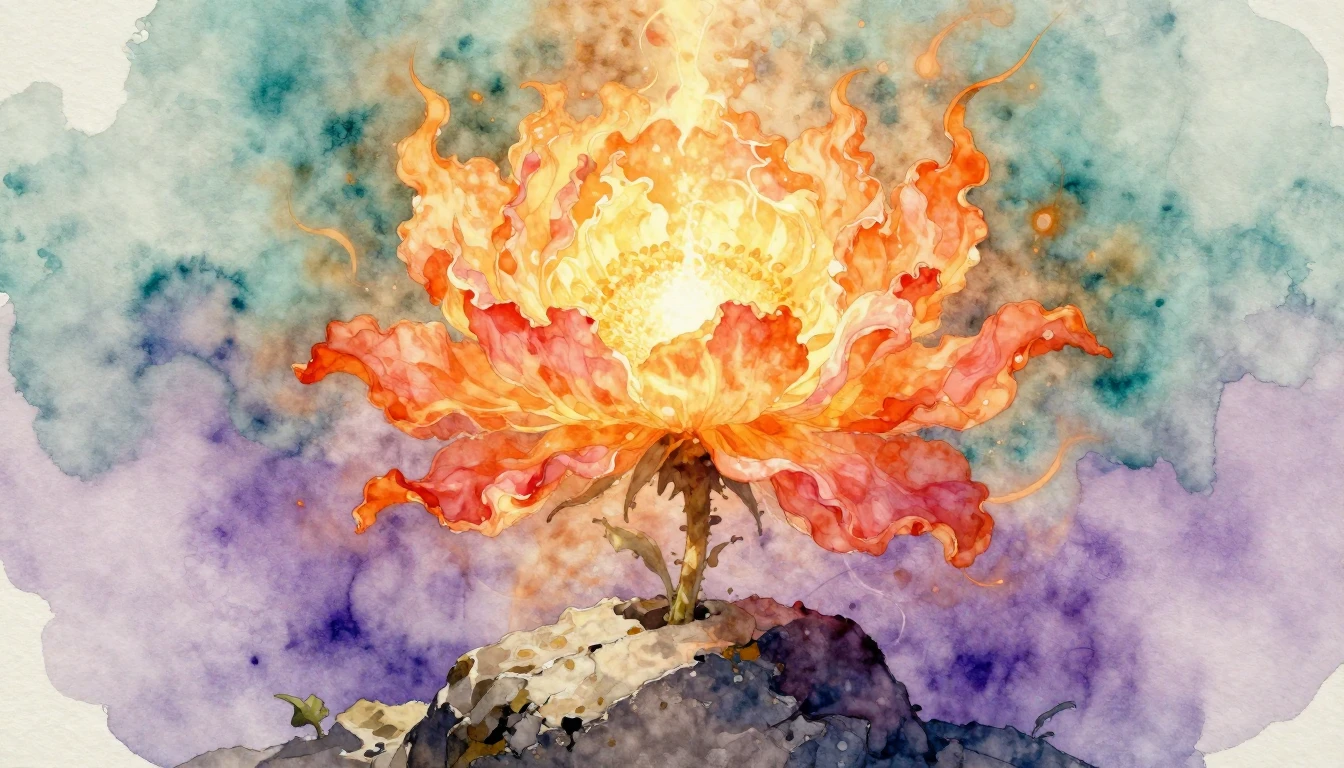 A vibrant and expressive watercolor painting symbolizing fem...