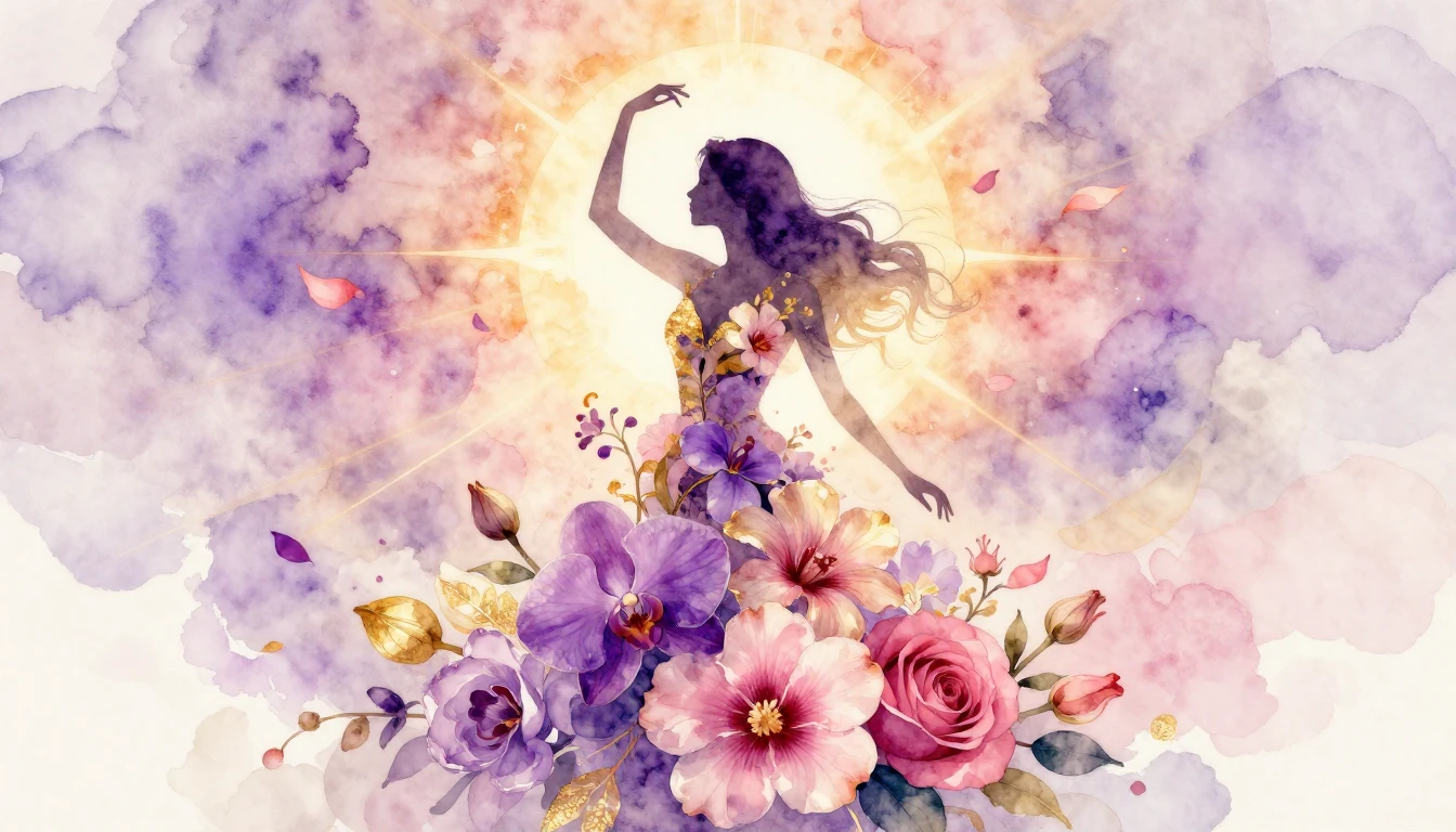 A beautiful, artistic watercolor painting symbolizing Intern...