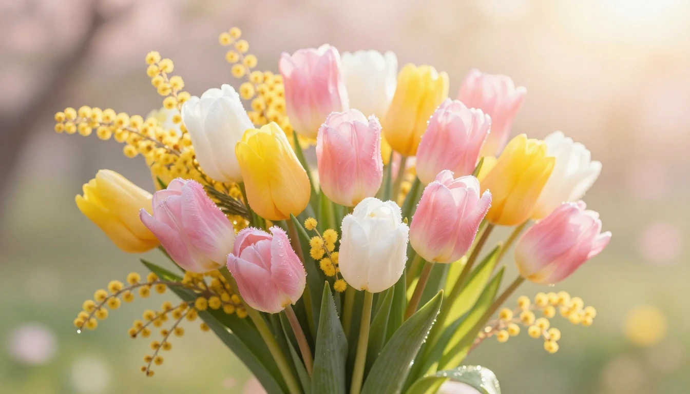 A soft and airy composition symbolizing the arrival of sprin...