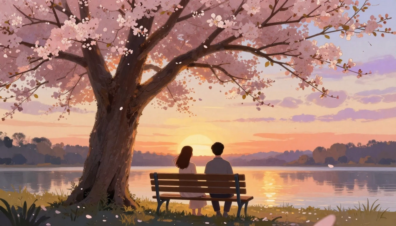 A heartwarming and romantic illustration of a loving couple ...