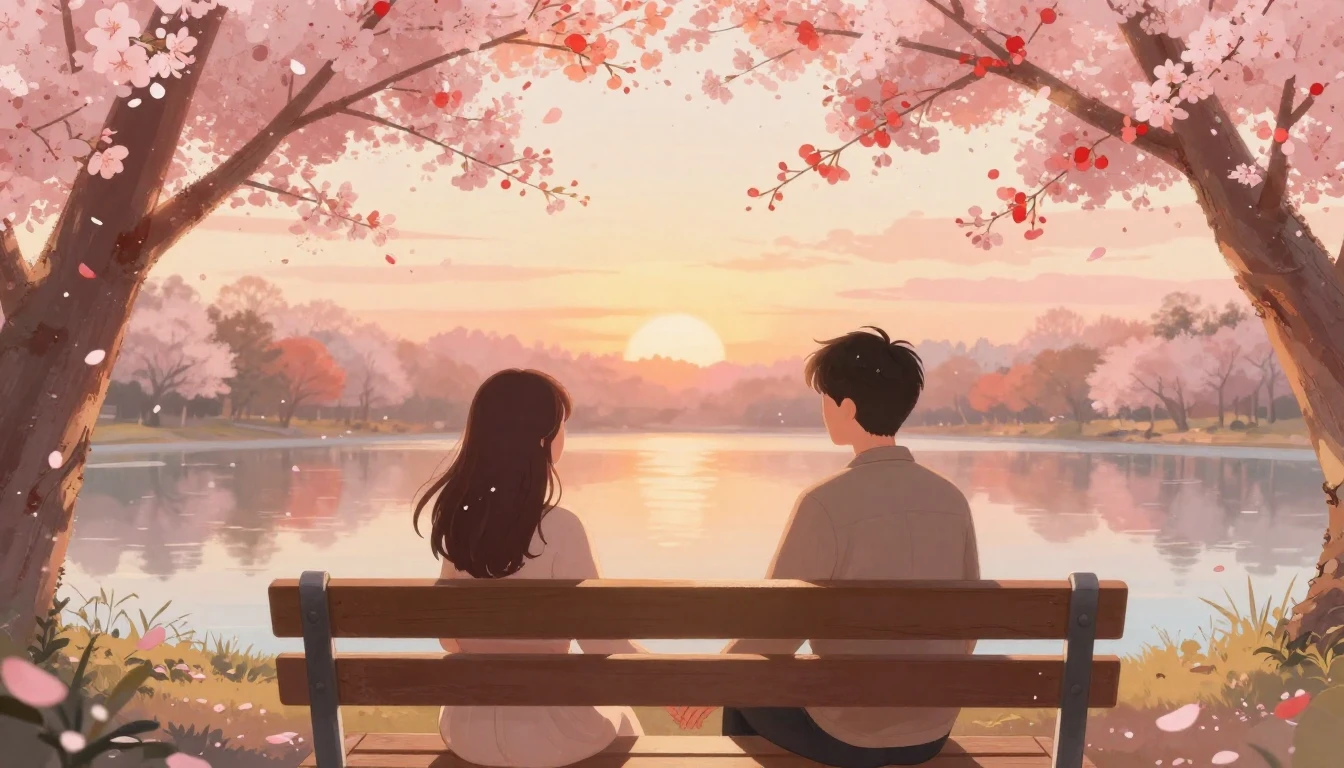 A romantic and cozy scene of two people holding hands while ...