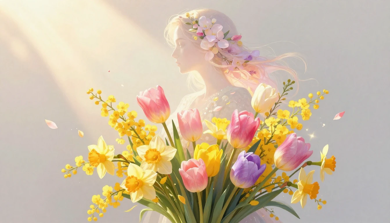 An artistic and elegant illustration celebrating Women's Day...