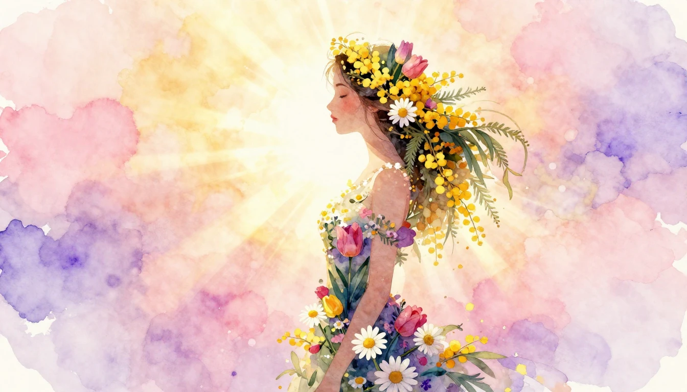 A beautiful and artistic watercolor illustration symbolizing...