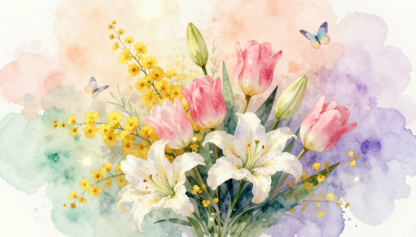 A delicate and artistic watercolor painting representing the...