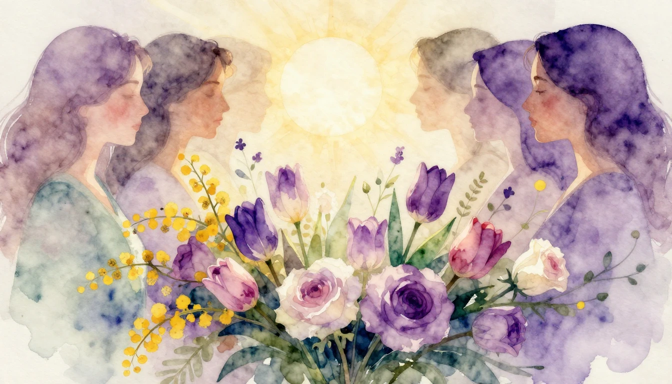 A soft and flowing watercolor painting symbolizing Internati...