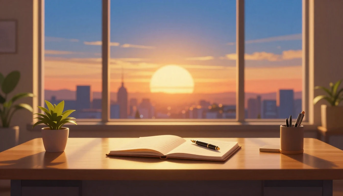 A conceptual illustration symbolizing a new career beginning...