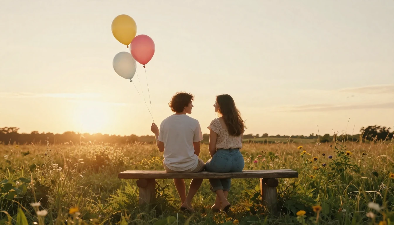 A heartwarming scene of two close friends enjoying a peacefu...