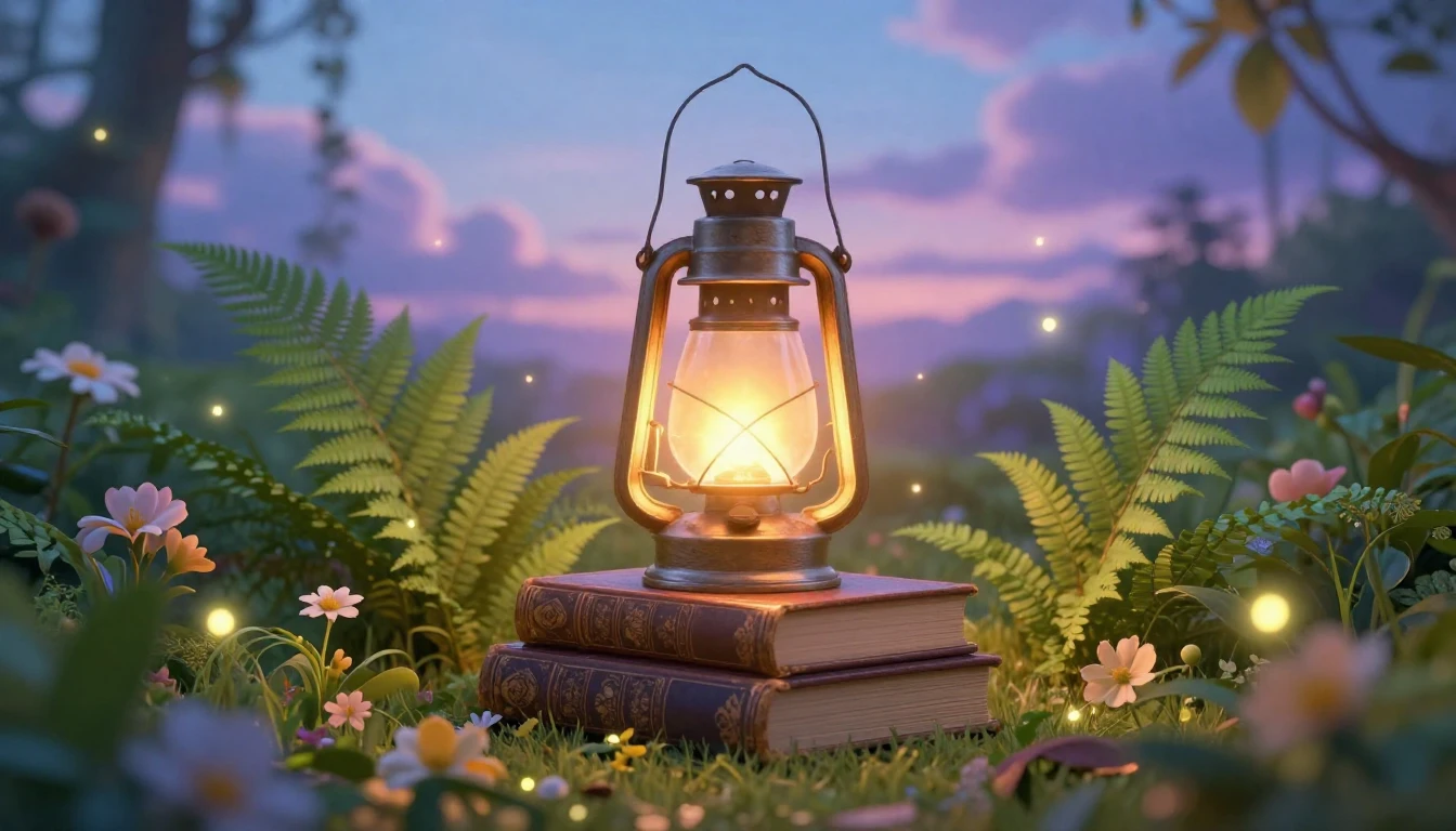 A beautiful and magical scene representing knowledge and gui...