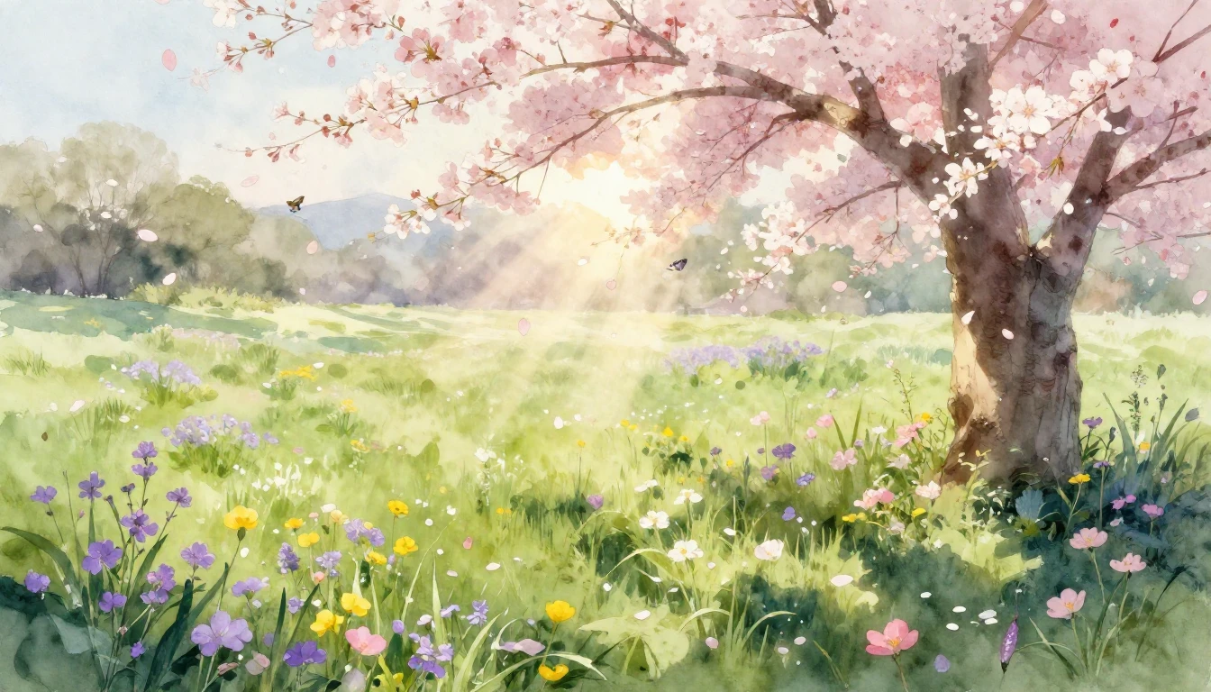 A breathtaking watercolor painting capturing the essence of ...