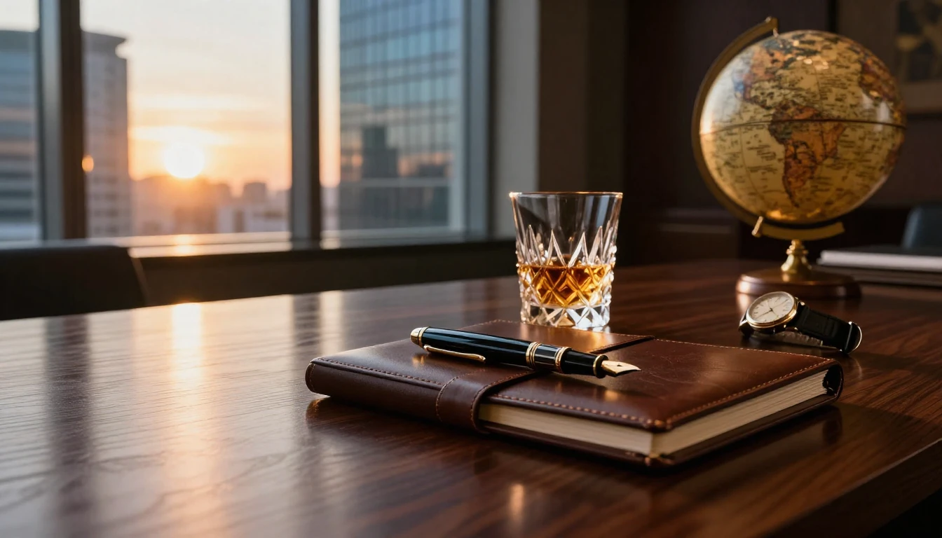 A sophisticated and elegant scene celebrating a 50th birthda...