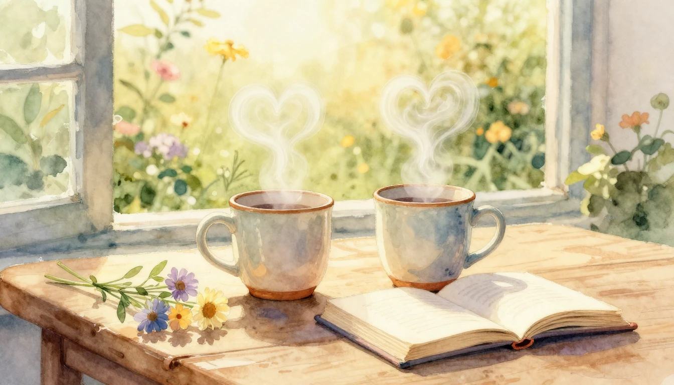 A warm and inviting watercolor painting illustrating the ess...