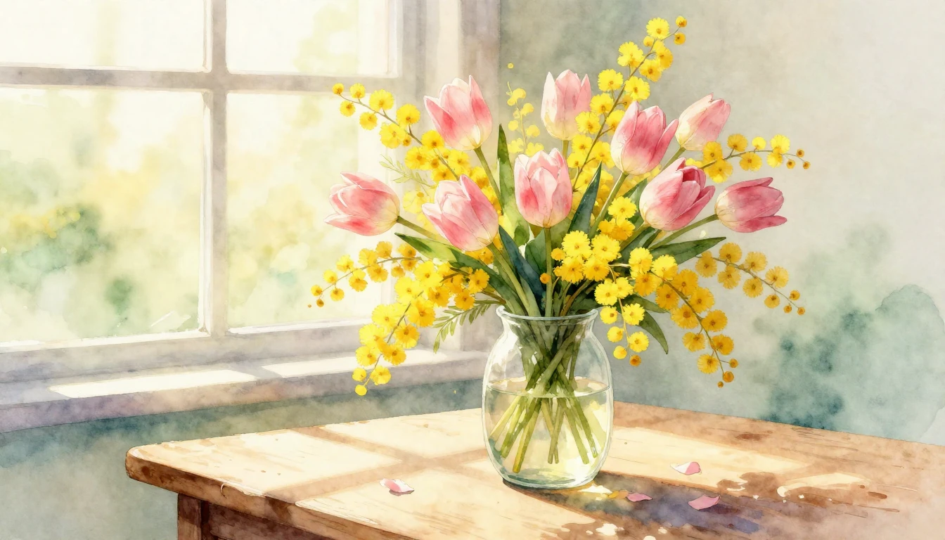 A vibrant and delicate watercolor illustration celebrating s...