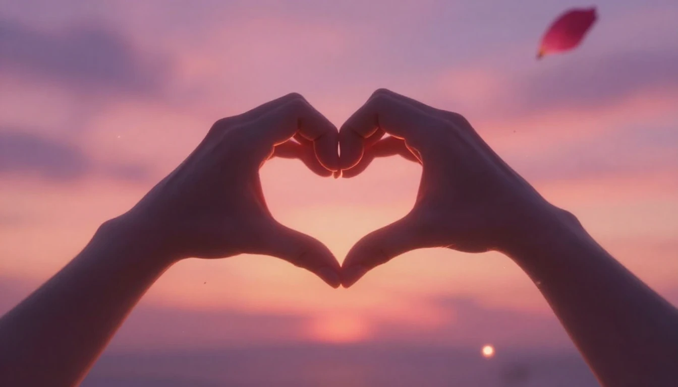 A romantic and soft illustration representing eternal love. ...