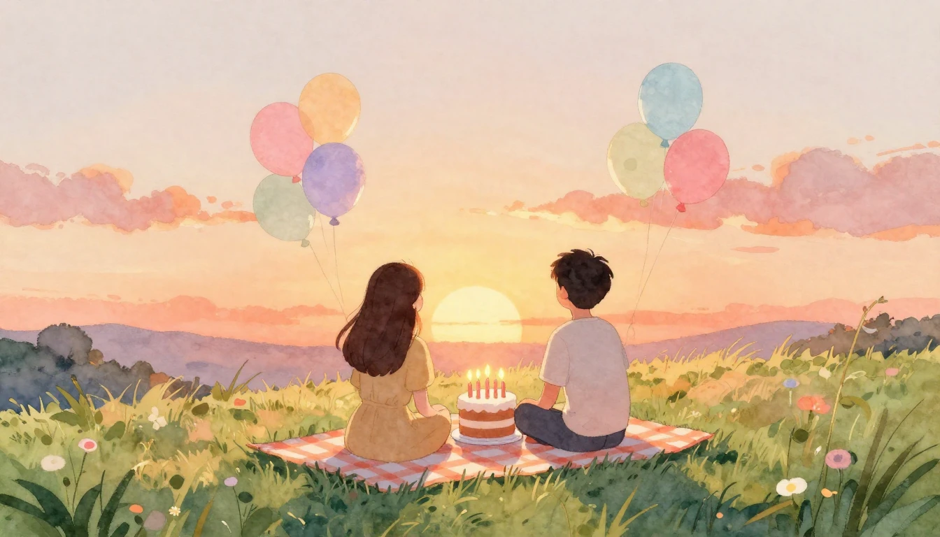 A heartwarming watercolor painting depicting the concept of ...