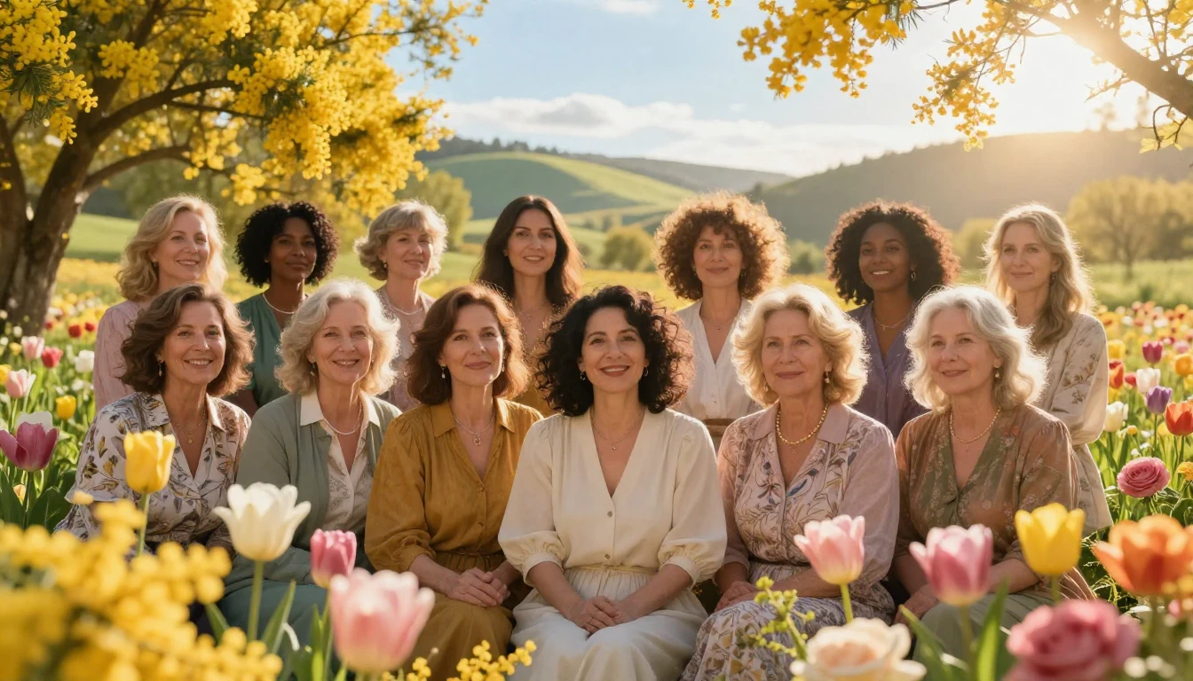 A breathtaking scene celebrating International Women's Day. ...