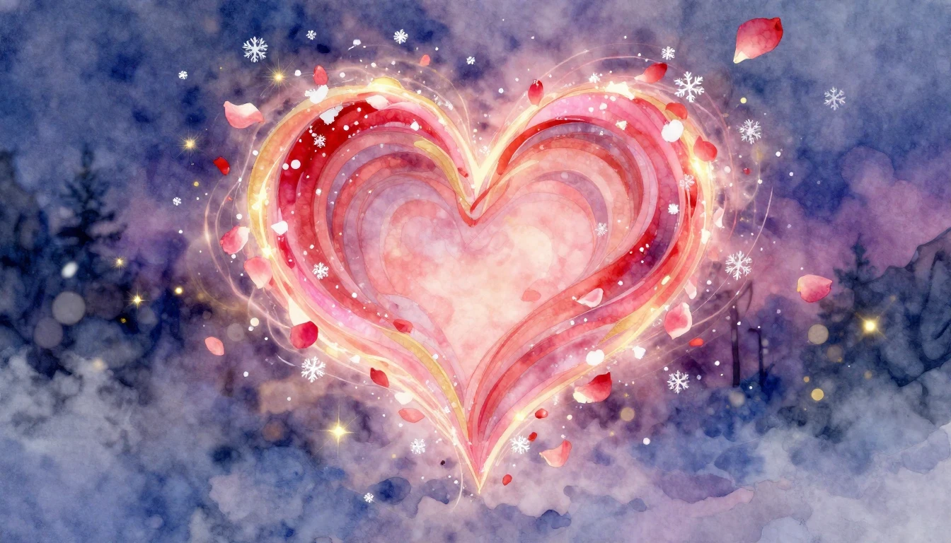 A romantic and whimsical watercolor painting composition cap...