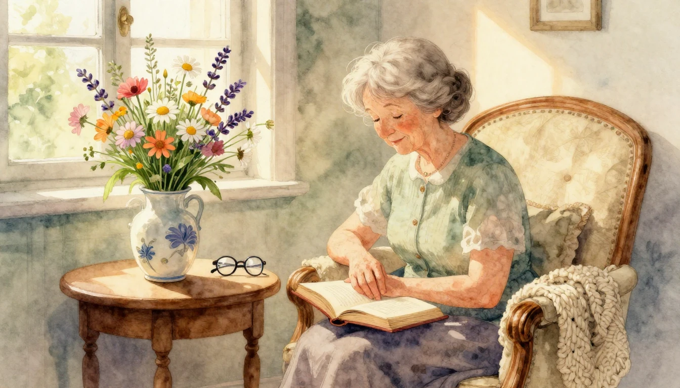 A heartwarming and soft watercolor illustration capturing th...