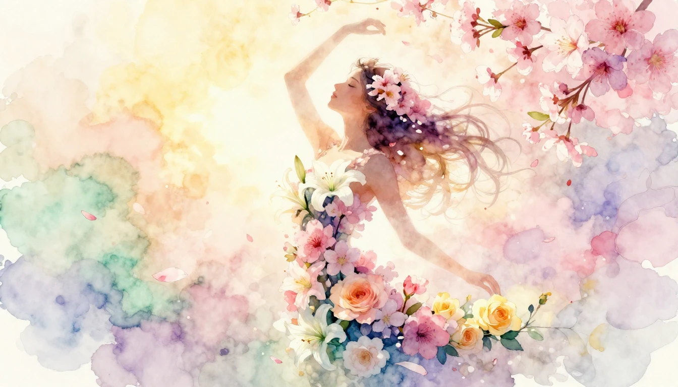 A breathtaking and delicate watercolor painting celebrating ...
