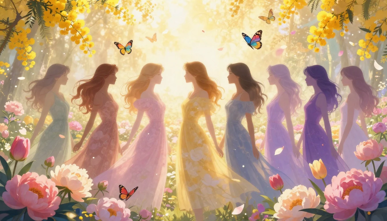 A breathtaking and delicate illustration celebrating the spi...